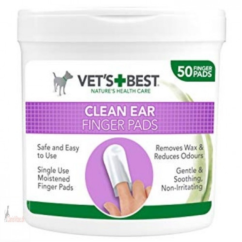 Vets Best, finger-dutter øre-rens, 50 stk