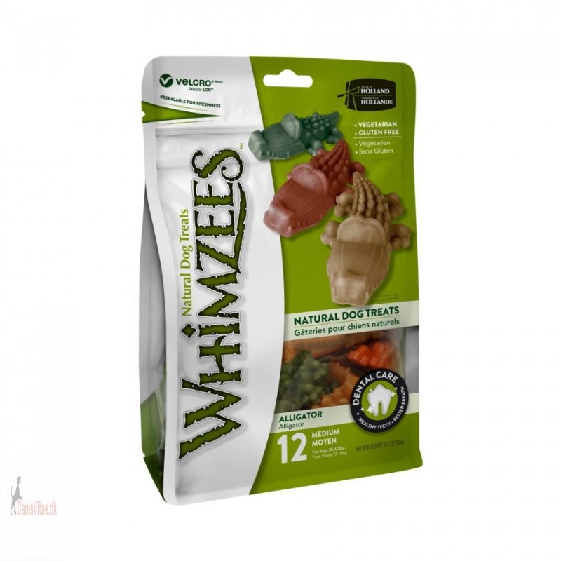 Whimzees "krokodiller" 12 stk, medium