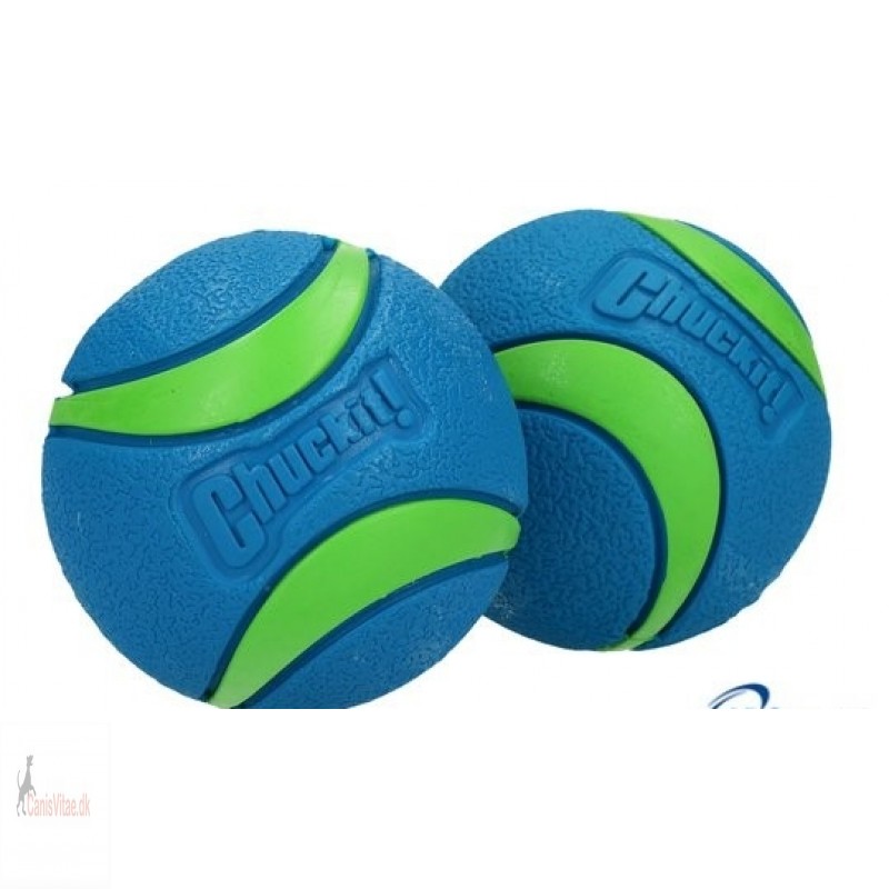 Chuck It Ultra ball, blå/grøn - medium (2stk)