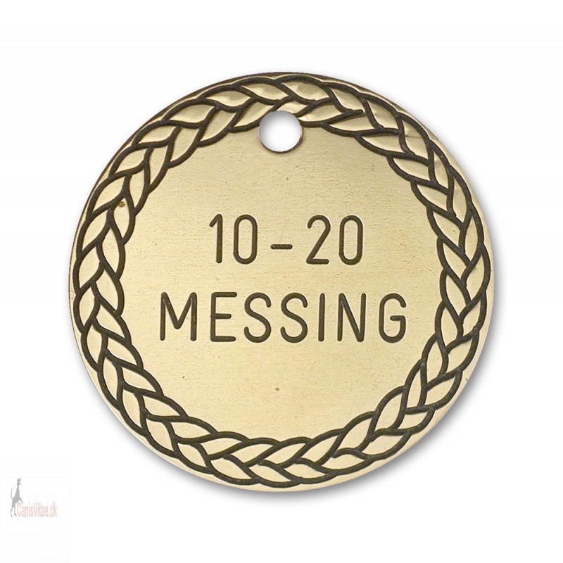 Hundetegn - Messing -33mm - 10-20