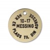Hundetegn - Messing -33mm - 10-17